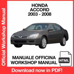 Manuale Officina Honda Accord