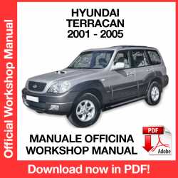 Manuale Officina Hyundai Terracan