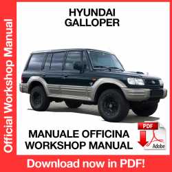 Workshop Manual Hyundai Galloper