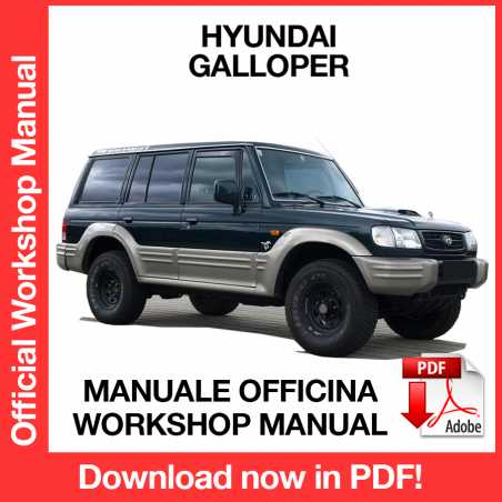 Manuale Officina Hyundai Galloper