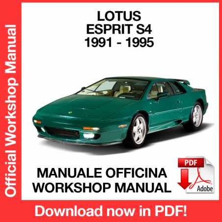 Workshop Manual Lotus Esprit S4