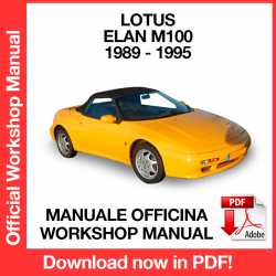 Manuale Officina Lotus Elan M100