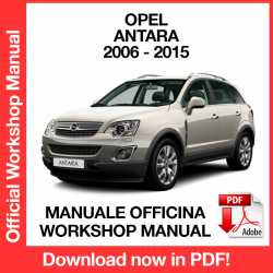 Manuale Officina Opel Antara