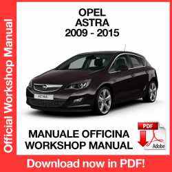 Manuale Officina Opel Astra J (2009-2015) (EN)