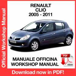 Workshop Manual Renault Clio III X85