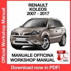 Manuale Officina Renault Koleos HY