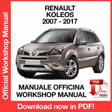 Workshop Manual Renault Koleos HY