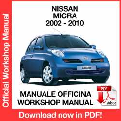 Manuale Officina Nissan Micra K12