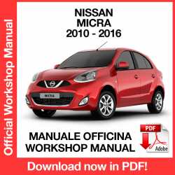 Workshop Manual Nissan Micra K13