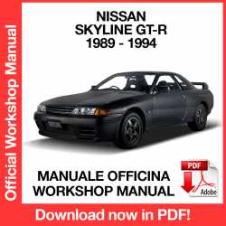 Manuale Officina Nissan Skyline GT-R R32