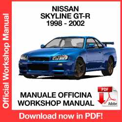 Manuale Officina Nissan Skyline GT-R R34