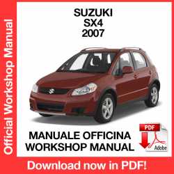 Workshop Manual Suzuki SX4