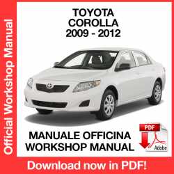 Manuale Officina Toyota Corolla (2009-2012) (EN)