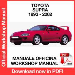 Manuale Officina Toyota Supra