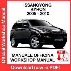 Manuale Officina Ssangyong Kyron D100