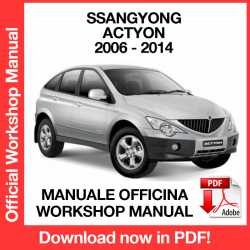 Manuale Officina Ssangyong Actyon C100