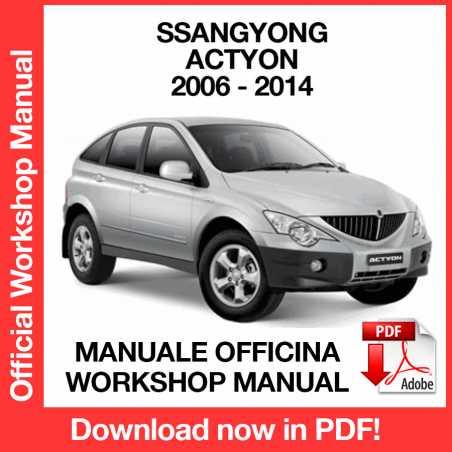 Workshop Manual Ssangyong Actyon C100