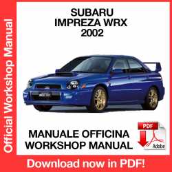 Manuale Officina Subaru Impreza Wrx GD