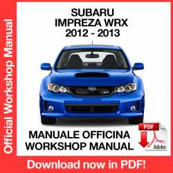 Manuale Officina Subaru Impreza Wrx GJ - GP