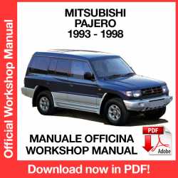 Workshop Manual Mitsubishi Pajero