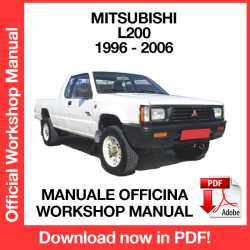 Workshop Manual Mitsubishi L200 Triton