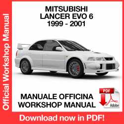 Manuale Officina Mitsubishi Lancer Evo 6