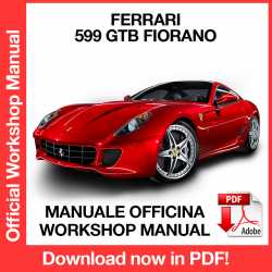 Workshop Manual Ferrari 599 GTB Fiorano