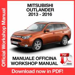Manuale Officina Mitsubishi Outlander (2013-2016) (EN)