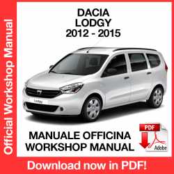 Workshop Manual Dacia Lodgy