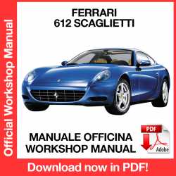 Manuale Officina Ferrari 612 Scaglietti