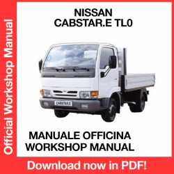 Workshop Manual Nissan Cabstar.E TL0