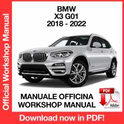 Manuale Officina BMW X3 G01