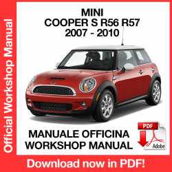 Manuale Officina Mini Cooper R56 R57 (2007-2010) (EN)