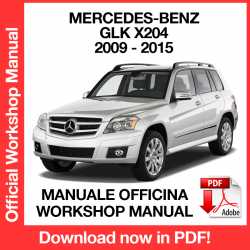 Manuale Officina Mercedes-Benz GLK X204