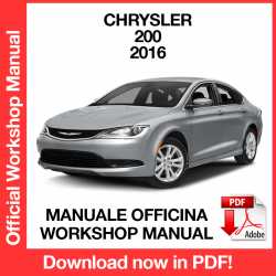 Manuale Officina Chrysler 200 (2016) (EN)