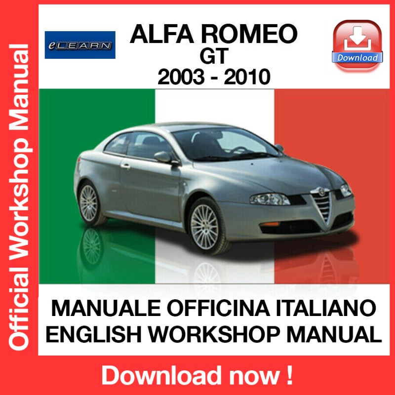 Alfa Romeo GT 2003 To 2010 Service and Repair Manual on CD Type 937 atelier 
