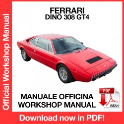 WORKSHOP MANUAL FERRARI DINO F308 GT4