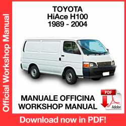 Manuale Officina Toyota HiAce H100