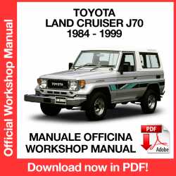 Manuale Officina Toyota Land Cruiser J70