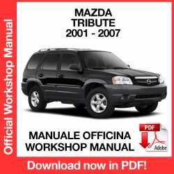 Manuale Officina Mazda Tribute