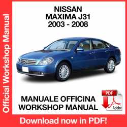 Manuale Officina Nissan Maxima J31