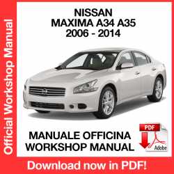 Manuale Officina Nissan Maxima A34 A35