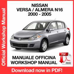 Manuale Officina Nissan Versa Almera N16