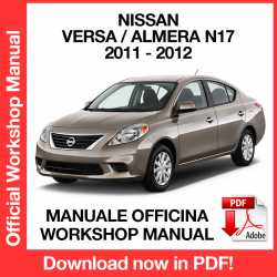 Manuale Officina Nissan Versa Almera N17