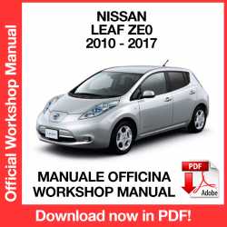 Manuale Officina Nissan Leaf Ze0