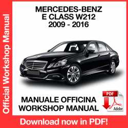 Manuale Officina Mercedes Benz E Class W212