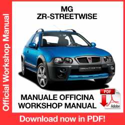 Manuale Officina MG ZR STREETWISE (EN)