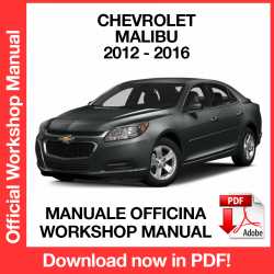 Manuale Officina Chevrolet Malibu