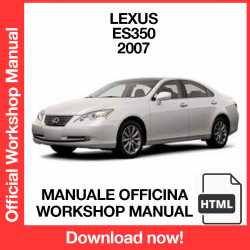 Workshop Manual Lexus ES350