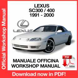 Manuale Officina Lexus SC300 SC400